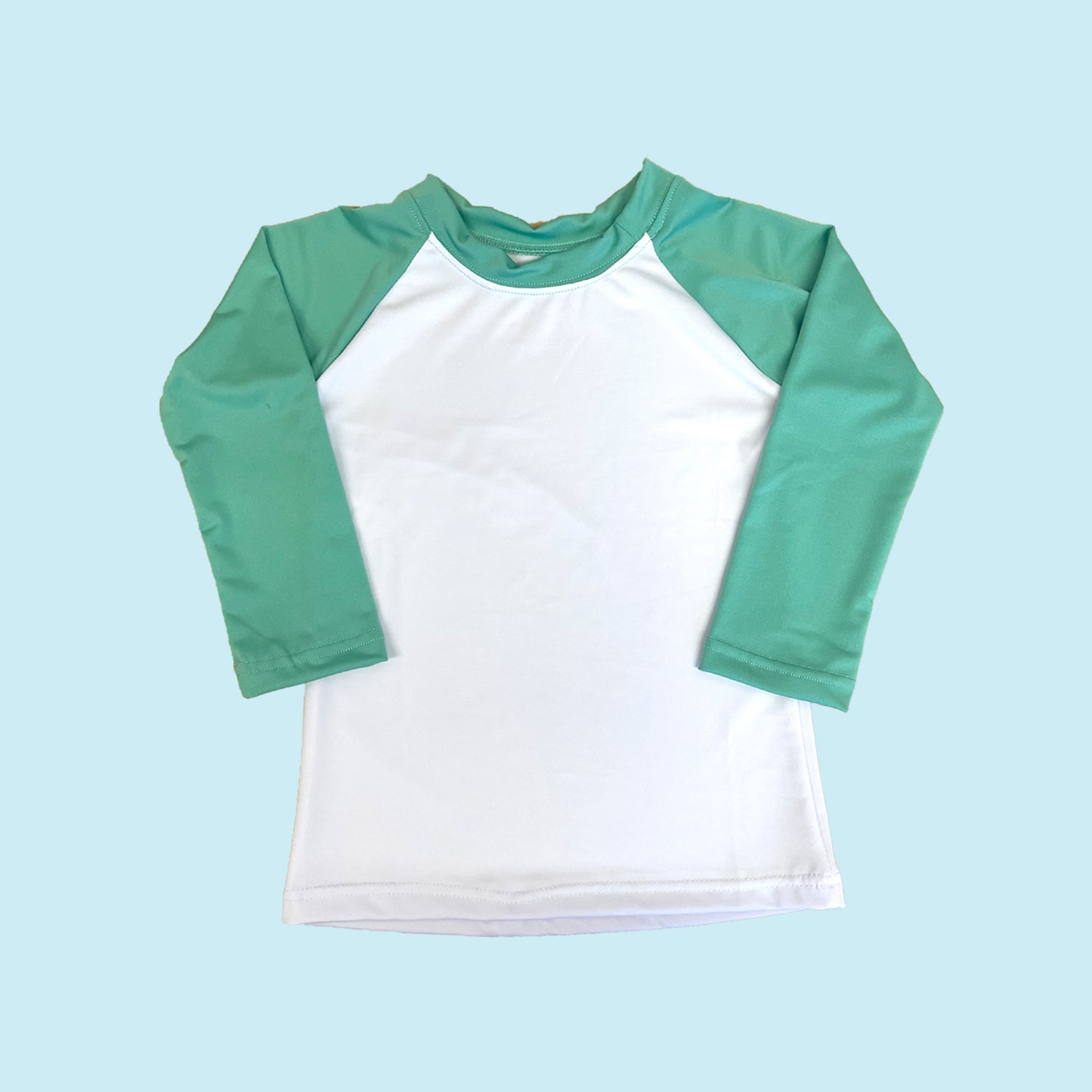 Teal Raglan Long Sleeve Rash Guard